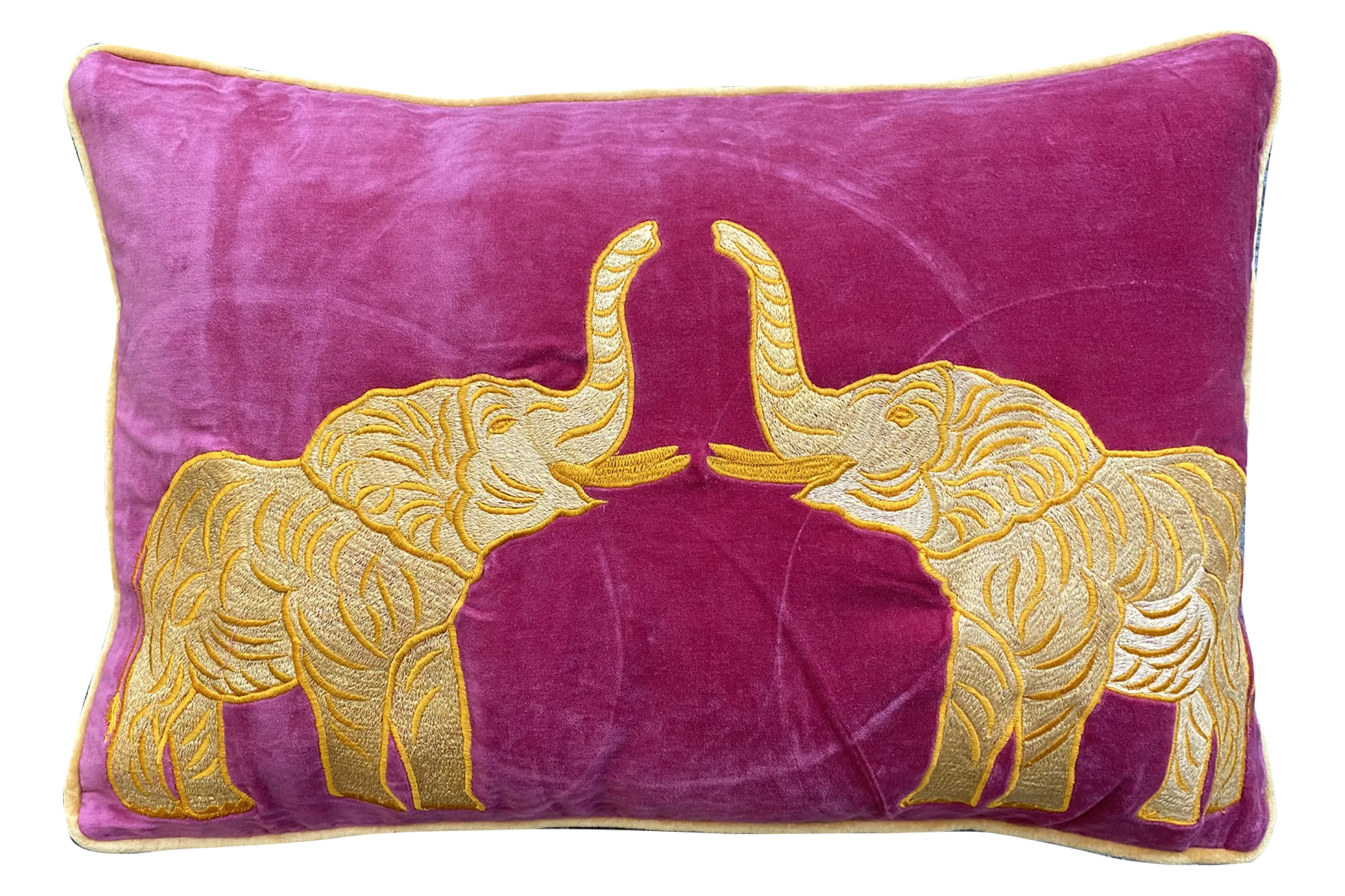 Les Ottomans Embroidered velvet cushion EBC45