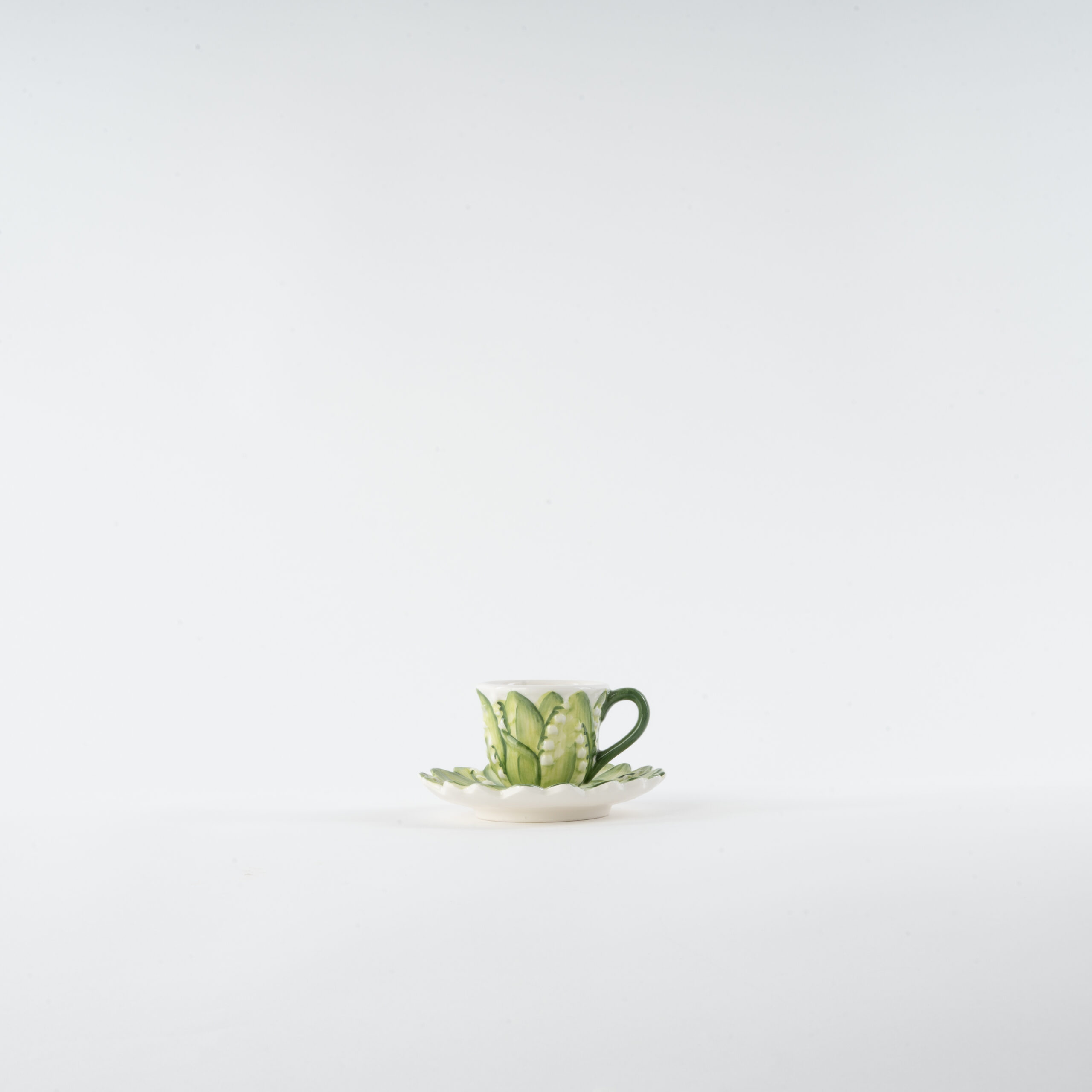 Les Ottomans Lilly of the valley ceramic coffee cup
